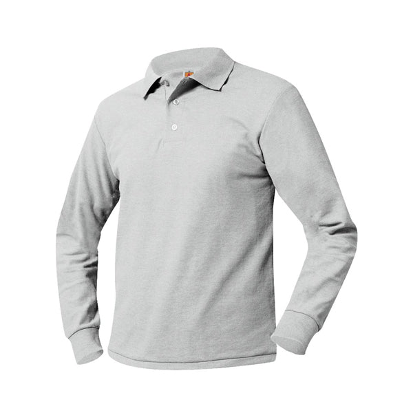 Adult Long Sleeve Pique Polo With New Life Christian Logo