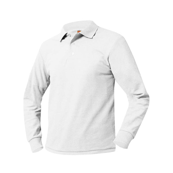 Youth Long Sleeve Pique Polo With New Life Christian Logo