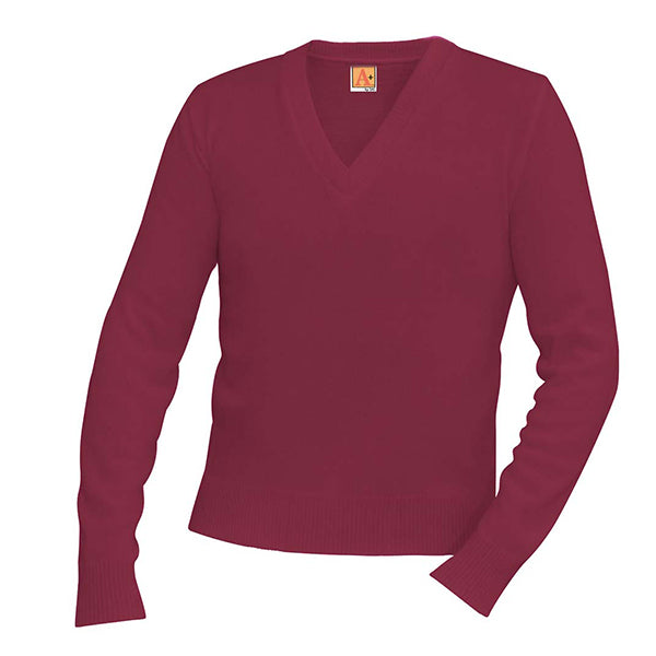 Adult V-Neck Sweater With NLR Montessori School Logo