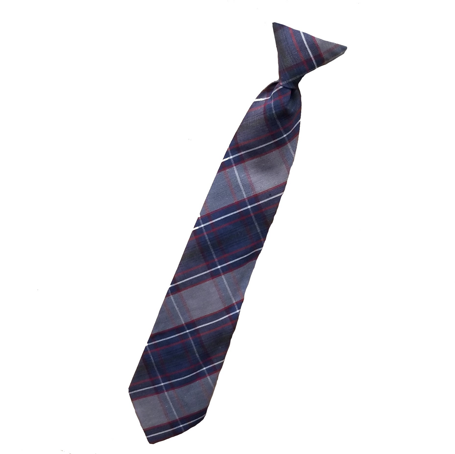 Plaid Clip On Tie