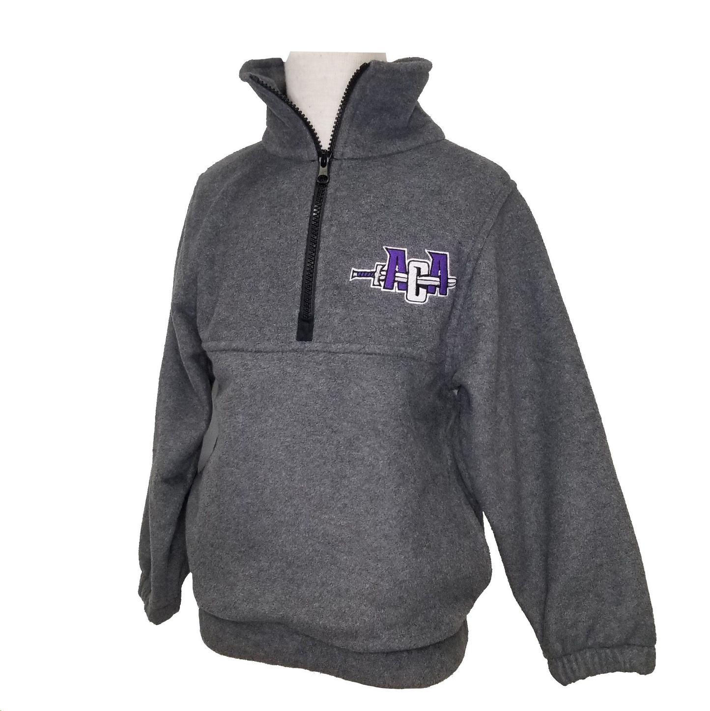 Youth 1/4 Zip Fleece with Arkansas Christian Academy NEW Logo