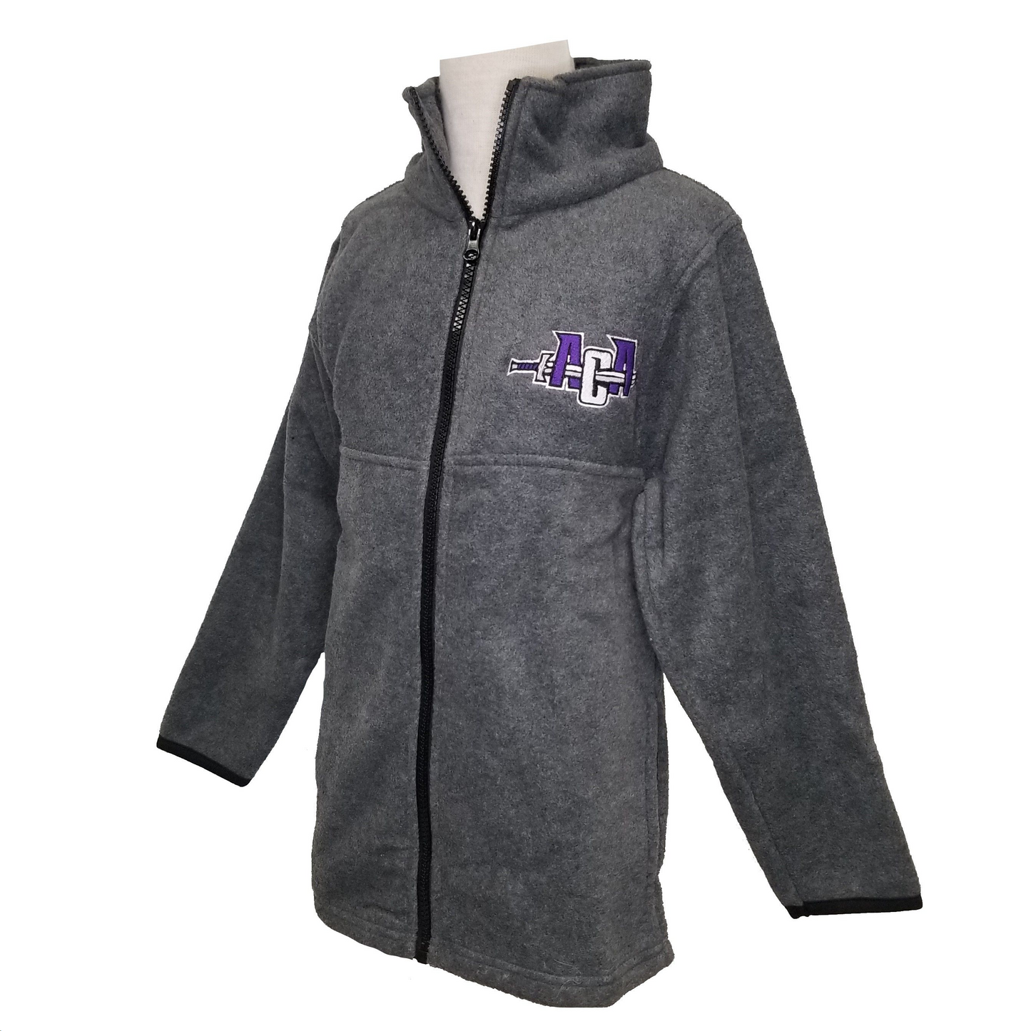 Youth Full Zip Fleece with Arkansas Christian Academy NEW Logo