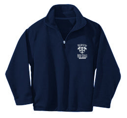 Adult Quarter Zip Fleece Jacket With Holy Souls Logo