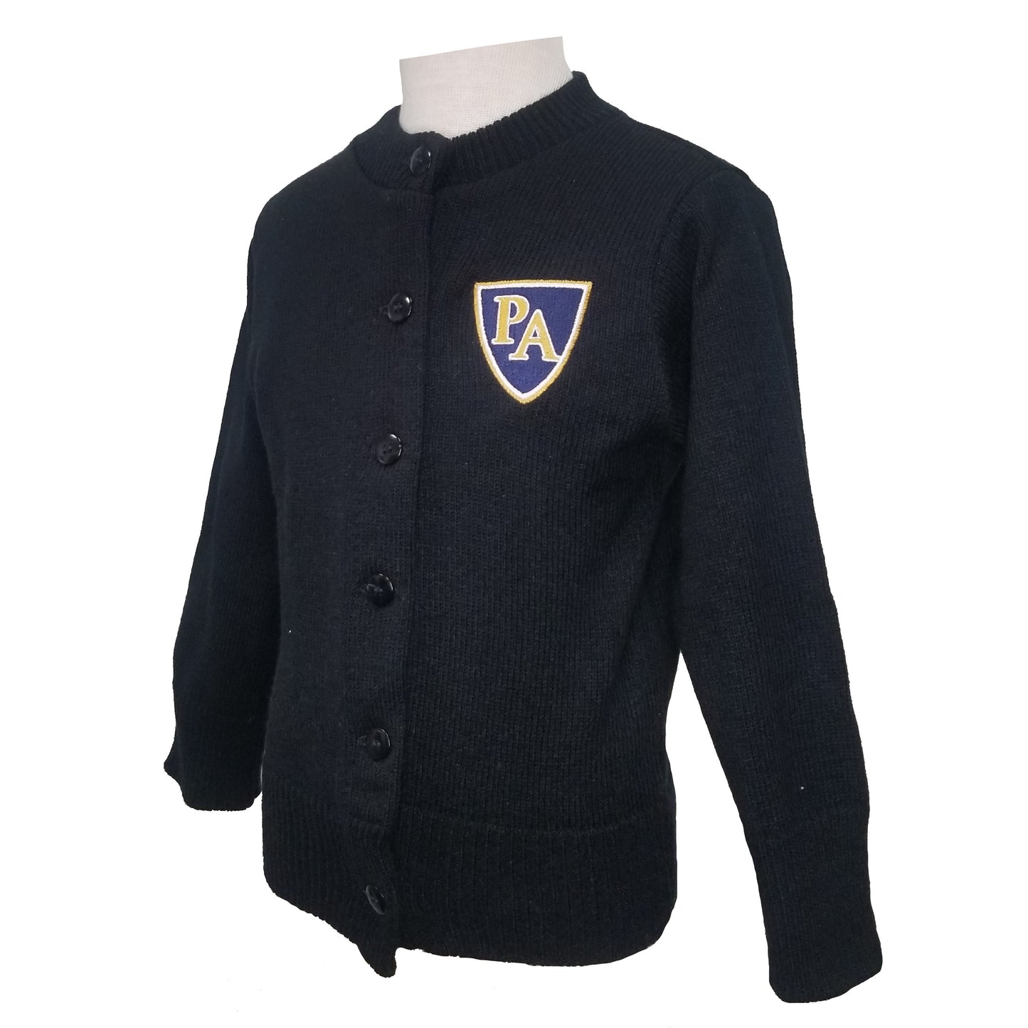 Adult Crewneck Cardigan With Pulaski Academy Logo