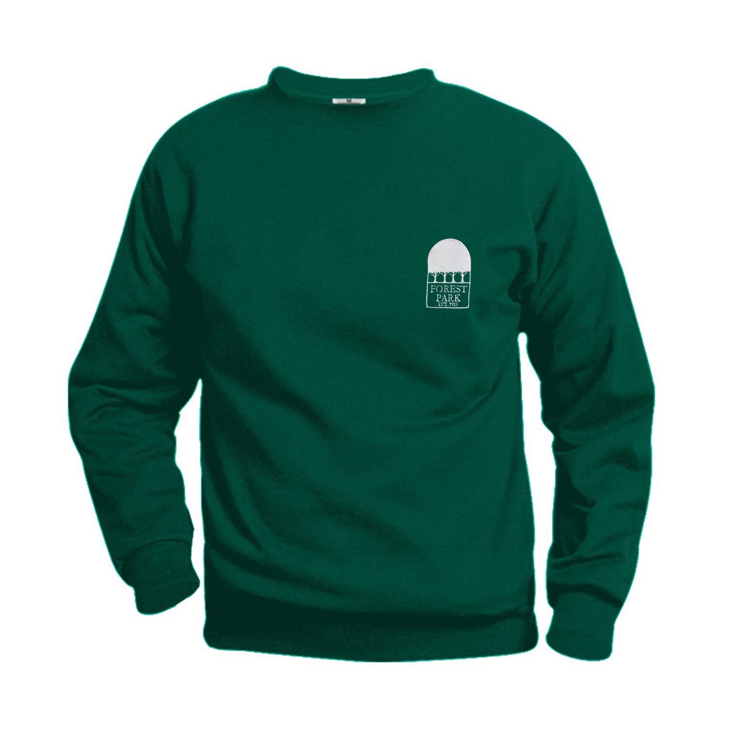 Youth Crewneck Sweatshirt With Forest Park School Logo