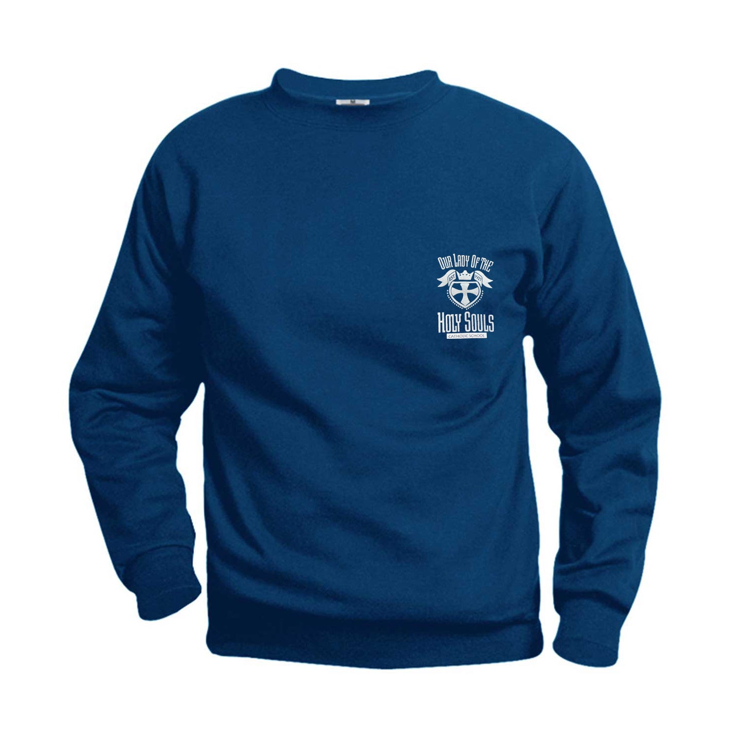 Adult Crewneck Sweatshirt With Holy Souls Logo