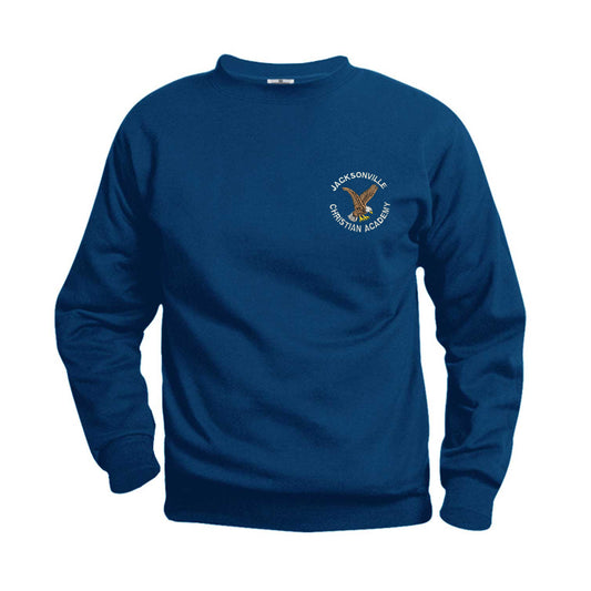 Adult Crewneck Sweatshirt With Jacksonville Christian Logo