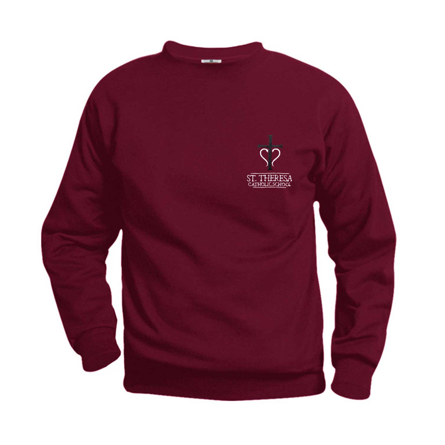 Adult Crewneck Sweatshirt With St. Theresa Logo