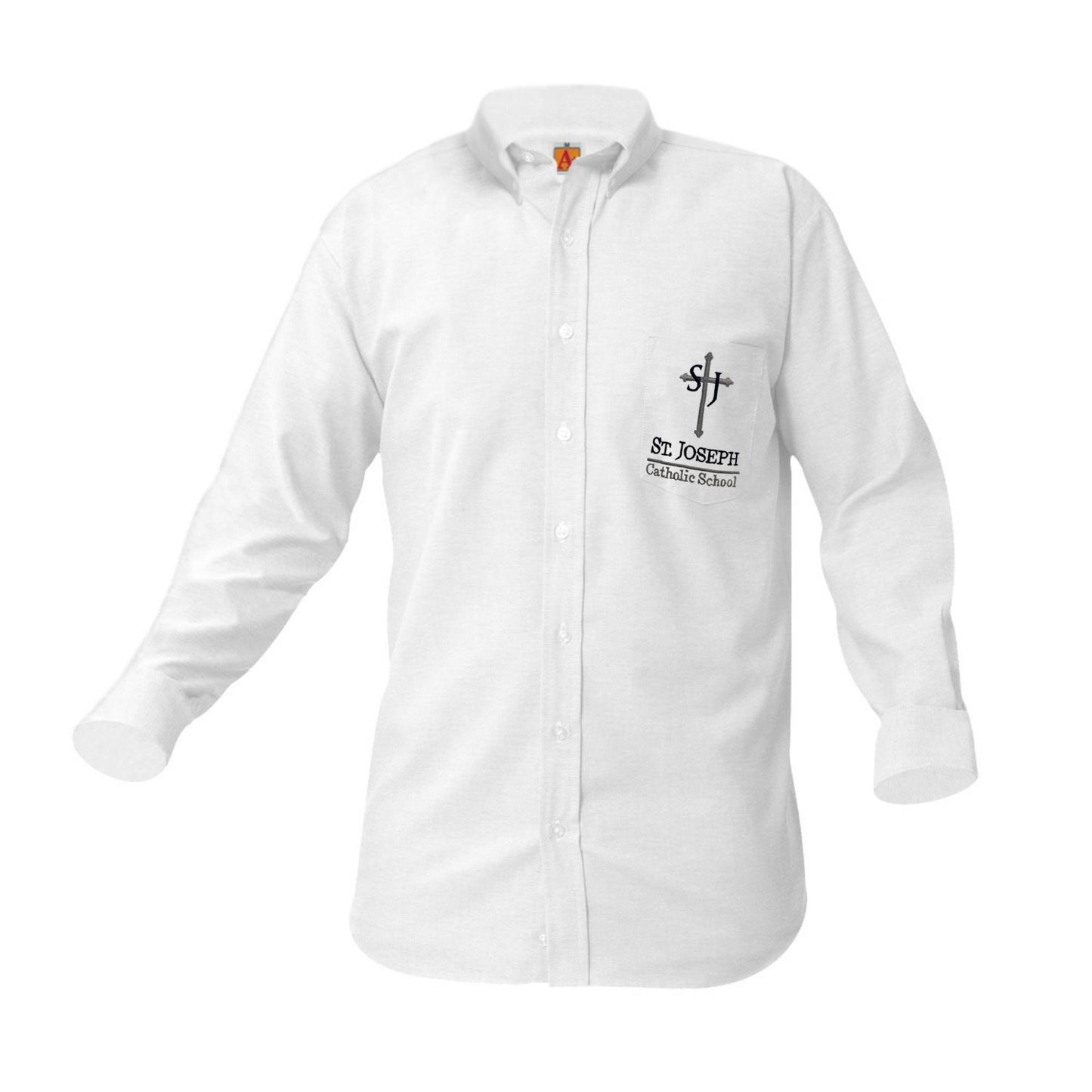 Youth Long Sleeve Oxford With St. Joseph Logo