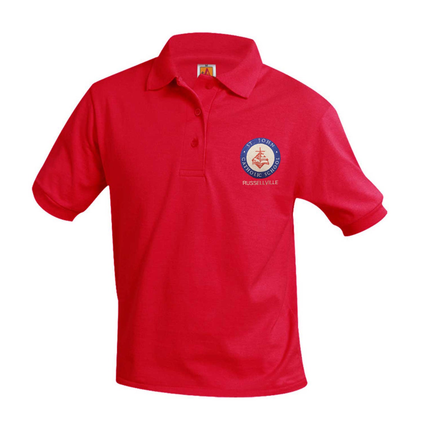 Youth Short Sleeve Smooth Polo With St. John's Logo