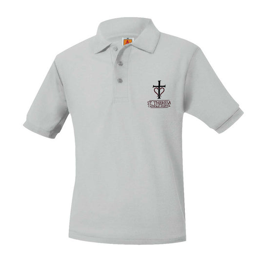Youth Short Sleeve Pique Polo With St. Theresa Logo
