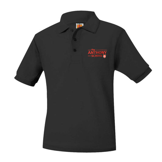 Youth Short Sleeve Polo With Anthony School Logo