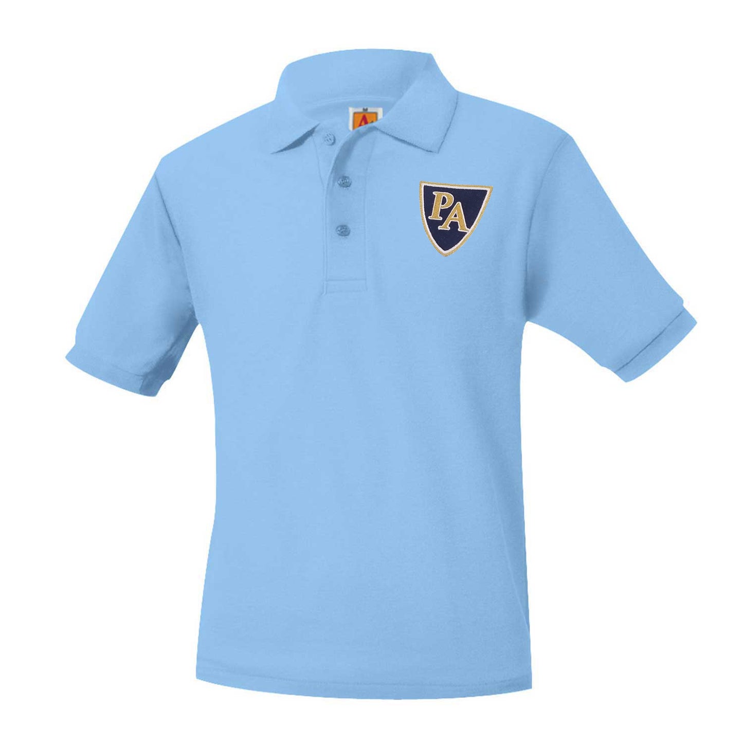 Youth Short Sleeve Pique Polo With Pulaski Academy Logo