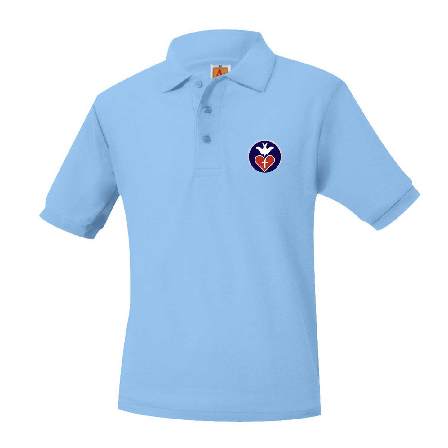 Youth Short Sleeve Pique Polo With St. Vincent De Paul Logo