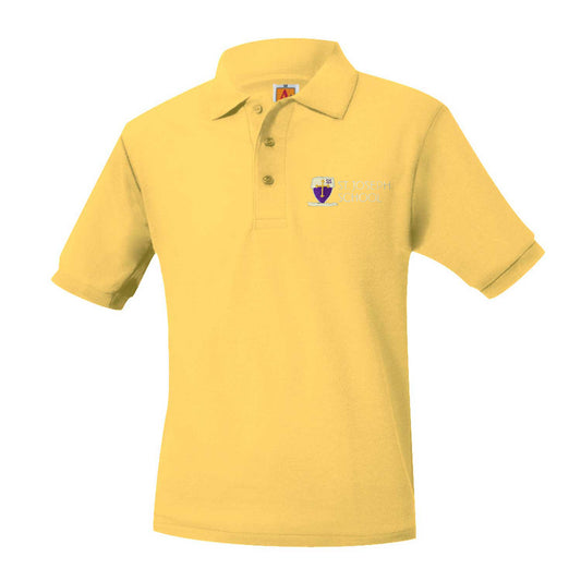 Youth Short Sleeve Pique Polo With St. Joseph Logo