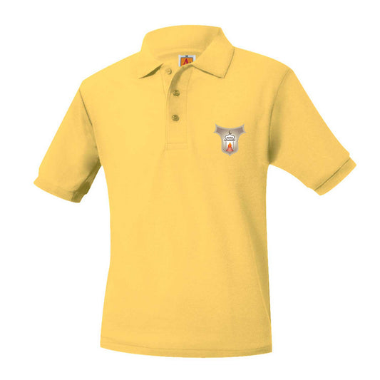 Youth Short Sleeve Pique Polo with Huda Academy Logo