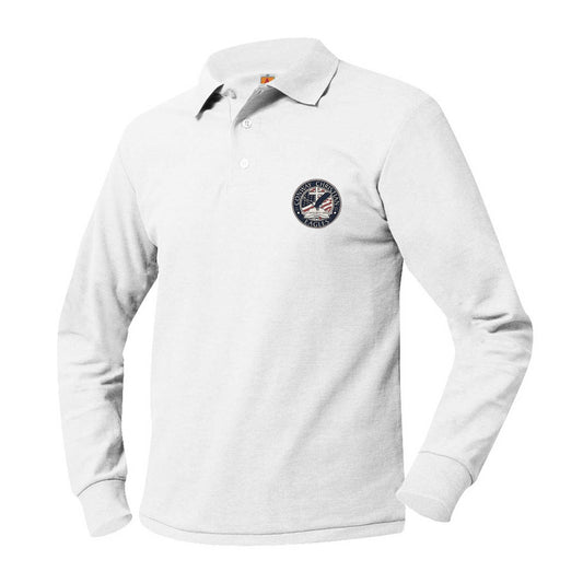 Youth Long Sleeve Smooth Polo With Conway Christian School Logo