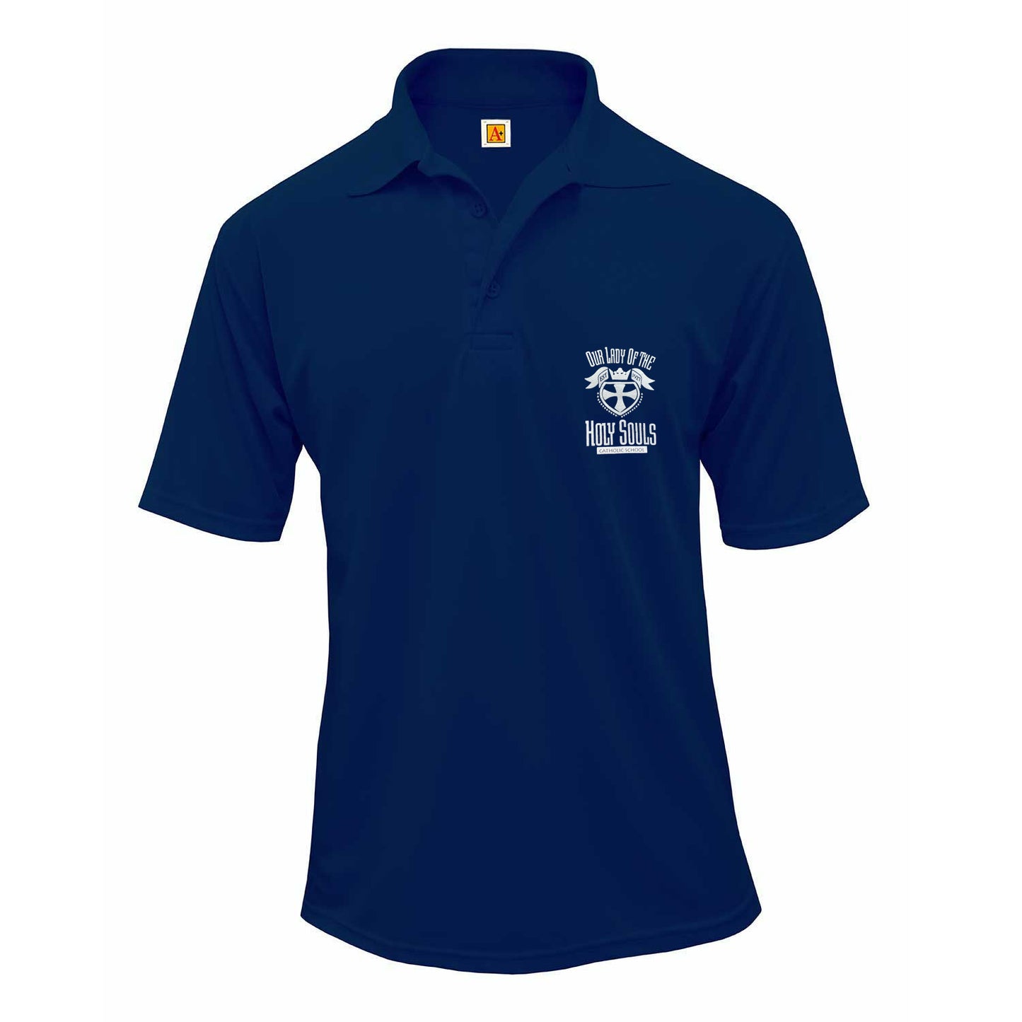 Adult Performance Polo With Holy Souls Logo
