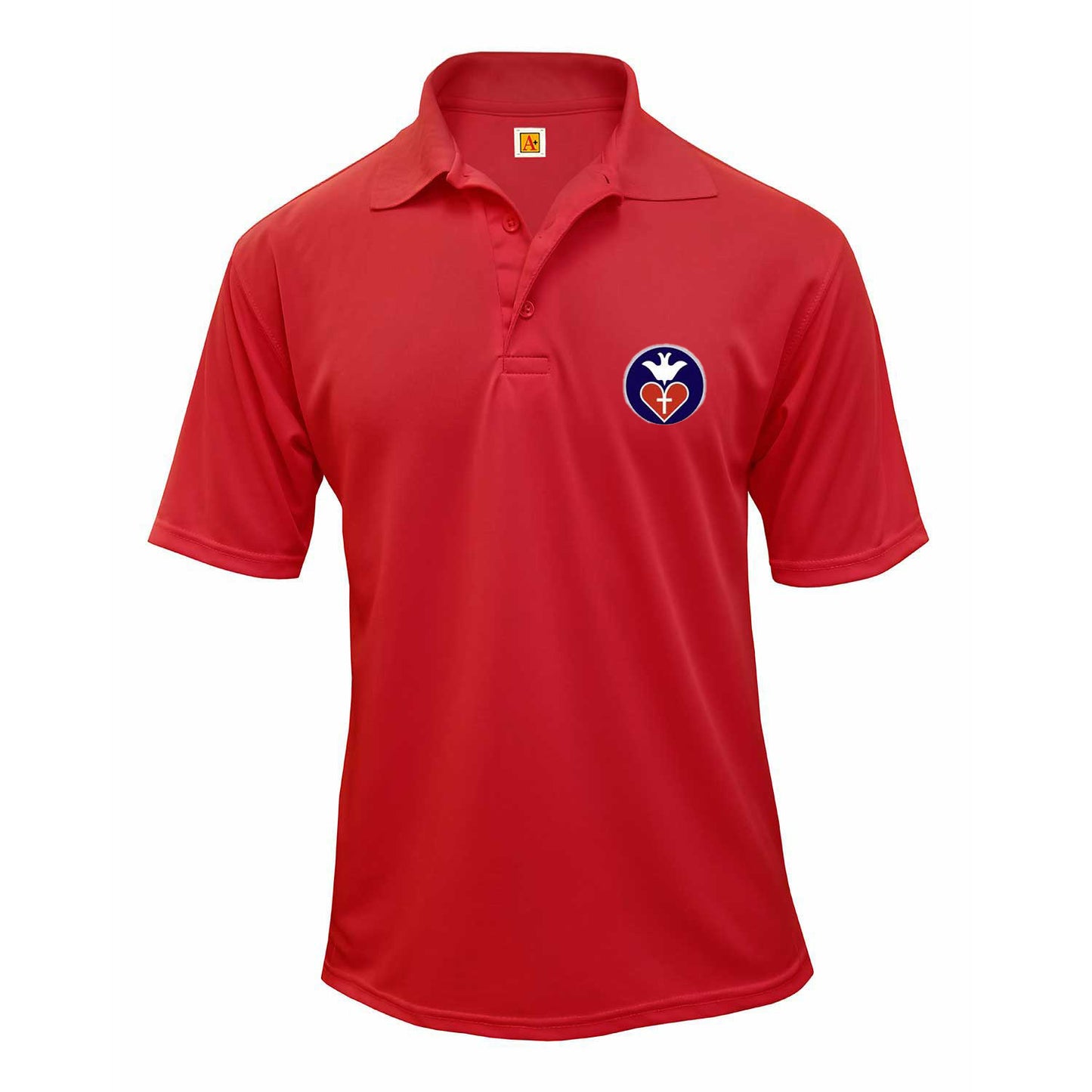 Youth Short Sleeve Performace Polo With St. Vincent De Paul Logo