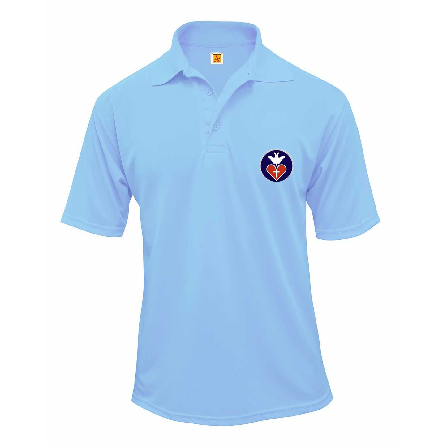 Youth Short Sleeve Performace Polo With St. Vincent De Paul Logo