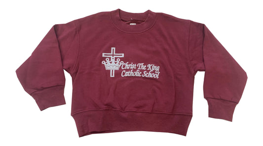 Adult Crewneck Sweatshirt With Christ The King School Logo