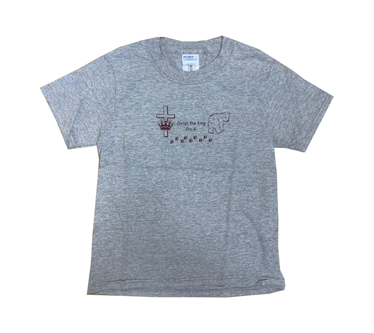 Youth Short Sleeve Tee With Christ The King Logo