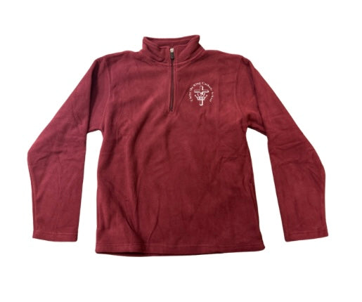 Youth Quarter Zip Fleece with Christ the King Logo