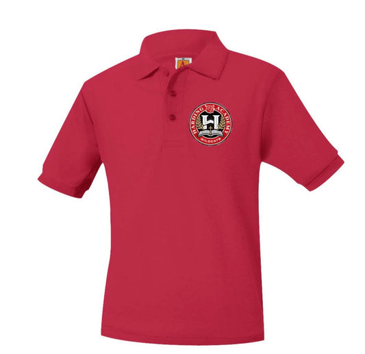 Youth Short Sleeve Polo with Harding Academy Logo