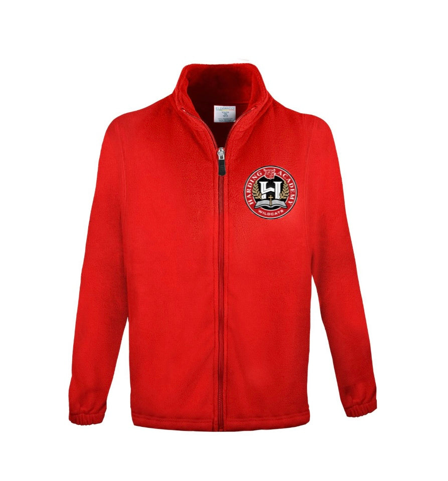Youth Full Zip Fleece with Harding Academy Logo