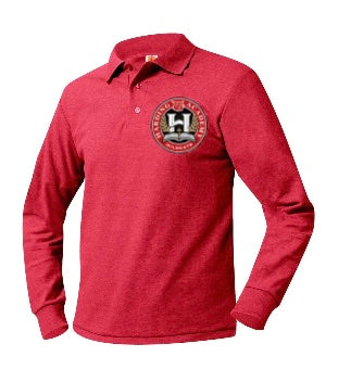 Youth Long Sleeve Polo with Harding Academy Logo
