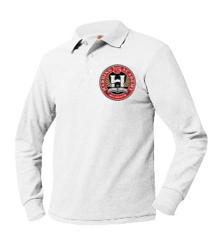 Youth Long Sleeve Polo with Harding Academy Logo