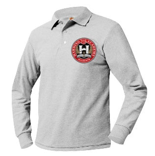 Youth Long Sleeve Polo with Harding Academy Logo