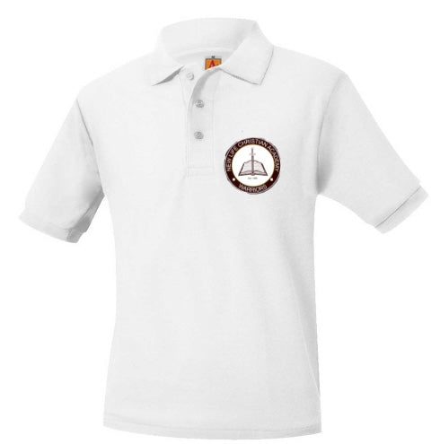 Youth Short Sleeve Pique Polo With New Life Christian Logo