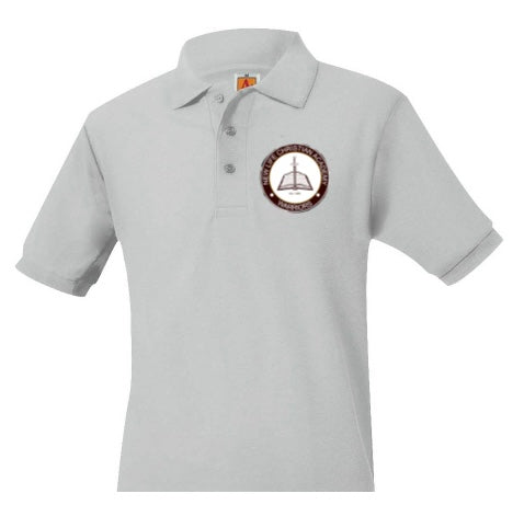 Youth Short Sleeve Pique Polo With New Life Christian Logo