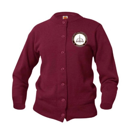 Youth Crewneck Cardigan With New Life Christian Logo