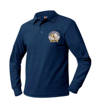Youth Long Sleeve Polo with Ambassador Baptist Logo