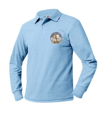 Youth Long Sleeve Polo with Ambassador Baptist Logo