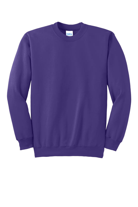 Youth Purple Crewneck Sweatshirt With NEW CAC Logo
