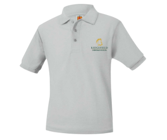 Youth Short Sleeve Pique Polo With Ridgefield Christian Academy Logo