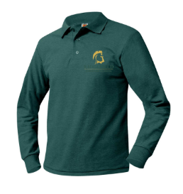 Adult Long Sleeve Pique Polo With Ridgefield Christian Academy Logo