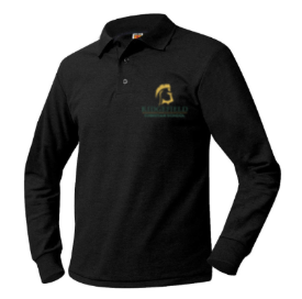 Adult Long Sleeve Pique Polo With Ridgefield Christian Academy Logo