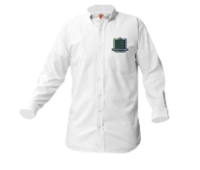 Boys Long Sleeve Oxford with Christian Life Academy Logo