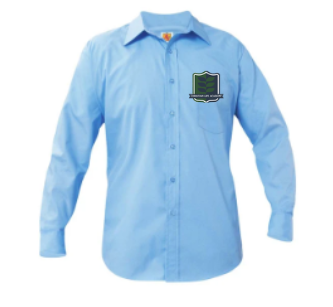 Mens Long Sleeve Oxford with Christian Life Academy Logo