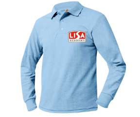 Youth Long Sleeve Hybrid School Polo With LISA Logo