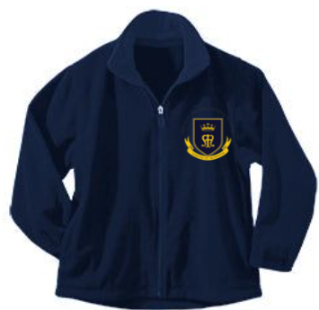 Adult Full Zip Fleece with Queen of the Holy Rosary Logo