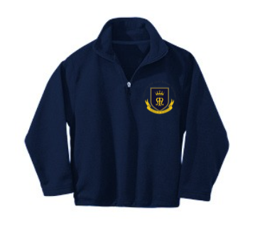 Youth Quarter Zip Fleece with Queen of the Holy Rosary Logo