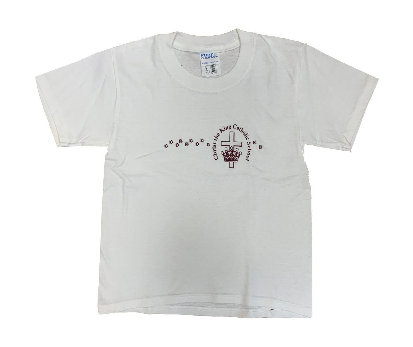 Adult Short Sleeve Tee With Christ The King School Logo