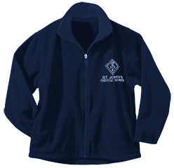 Youth Full Zip Fleece Jacket With St. John Logo
