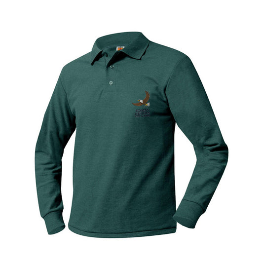 Adult Long Sleeve Polo With Forest Heights Logo