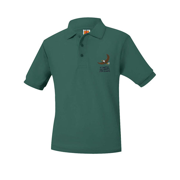Youth Short Sleeve Polo With Forest Heights Logo